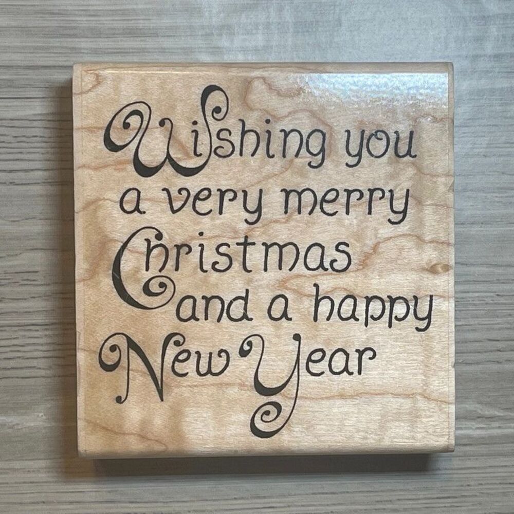 Stampabilities Vintage Wishing You Rubber Stamp